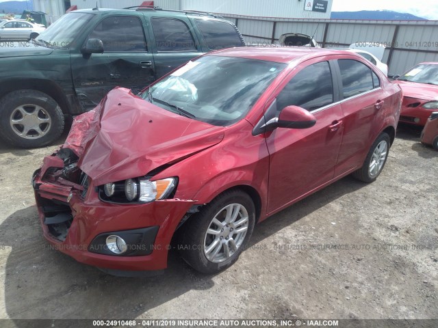 1G1JC5SH2C4229328 - 2012 CHEVROLET SONIC LT 红色 照片 2