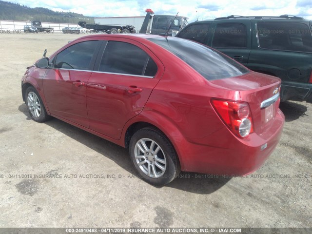 1G1JC5SH2C4229328 - 2012 CHEVROLET SONIC LT 红色 照片 3