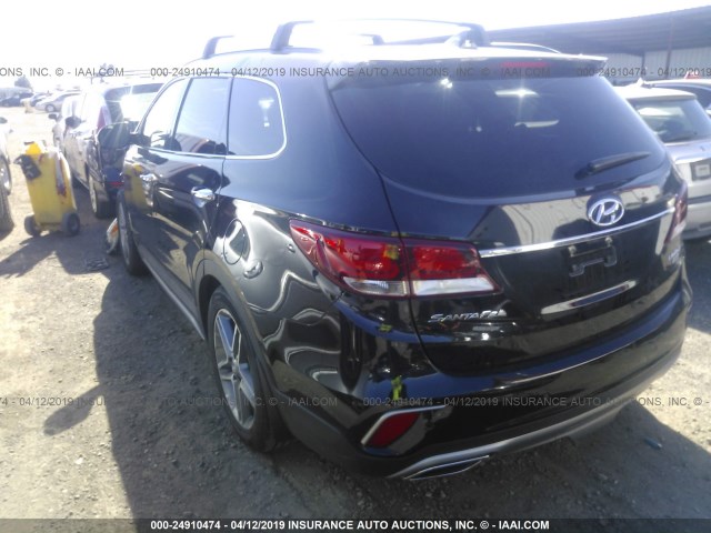 KM8SR4HF3HU252078 - 2017 HYUNDAI SANTA FE SE/LIMITED BLACK photo 3