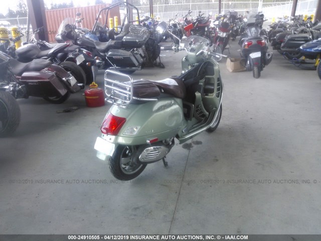 ZAPM459L595502551 - 2009 VESPA GTS 250 GREEN photo 4