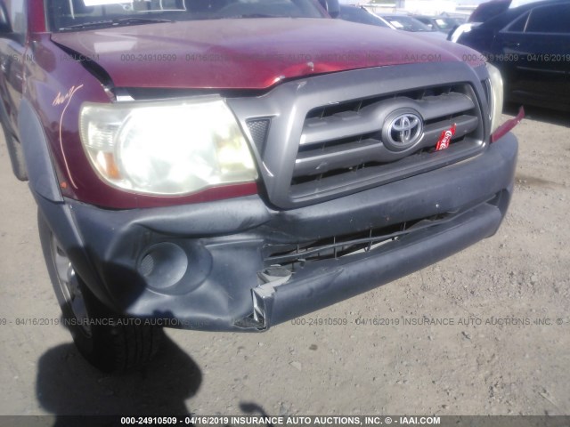 5TENX62N06Z308095 - 2006 TOYOTA TACOMA PRERUNNER RED photo 6