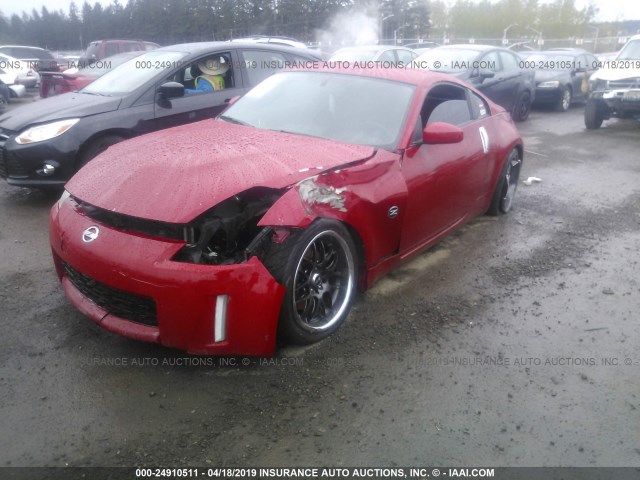 JN1BZ34D97M505151 - 2007 NISSAN 350Z COUPE RED photo 2