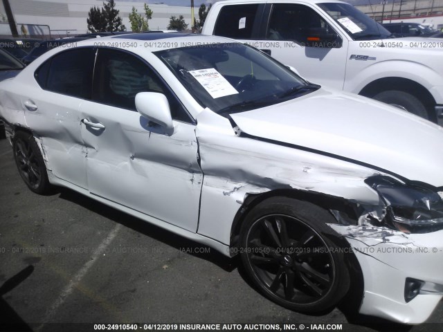 JTHBK262985084615 - 2008 LEXUS IS 250 WHITE photo 6