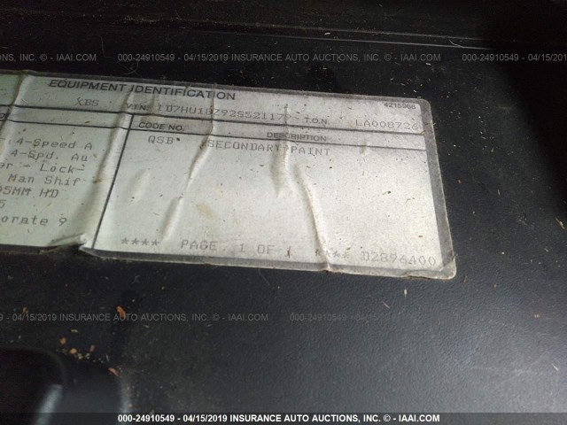 1D7HU18Z92S521179 - 2002 DODGE RAM 1500 Qara foto 9