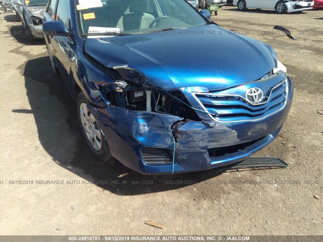 4T4BF3EK7AR040686 - 2010 TOYOTA CAMRY SE/LE/XLE BLUE photo 6