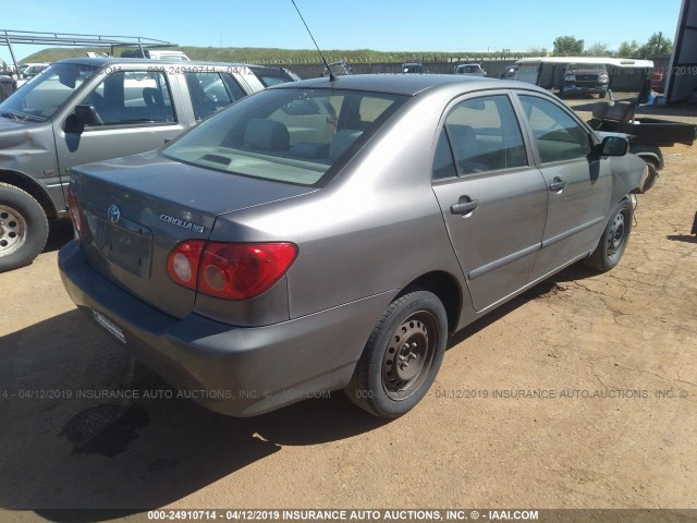 1NXBR32E08Z964476 - 2008 TOYOTA COROLLA CE/LE/S GRAY photo 4