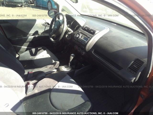 JHMGD38647S042245 - 2007 HONDA FIT S ORANGE photo 5