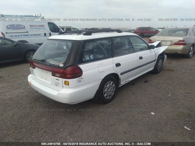 4S3BK4351T7312261 - 1996 SUBARU LEGACY L WHITE photo 4