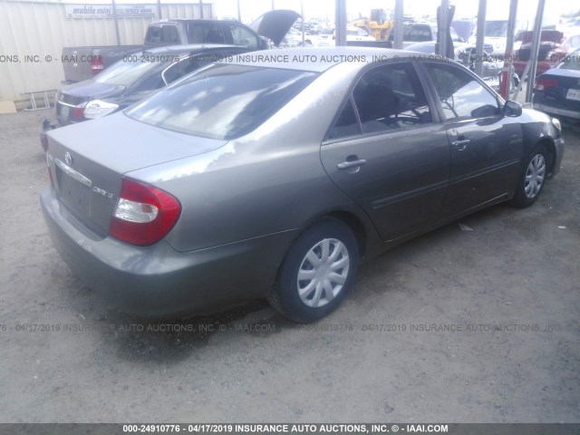 4T1BE32K73U671877 - 2003 TOYOTA CAMRY LE/XLE/SE GRAY photo 4