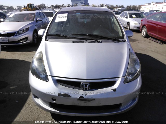 JHMGD38477S050712 - 2007 HONDA FIT SILVER photo 6