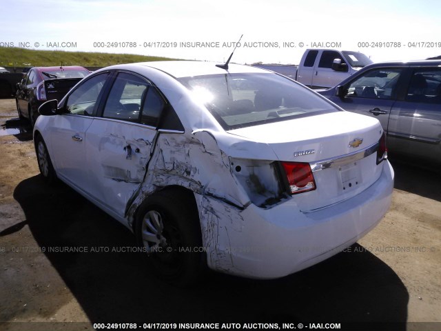 1G1PF5S92B7303905 - 2011 CHEVROLET CRUZE LT WHITE photo 3