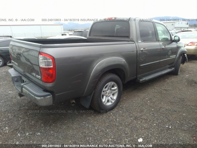 5TBDT44106S517008 - 2006 TOYOTA TUNDRA DOUBLE CAB SR5 GRAY photo 4