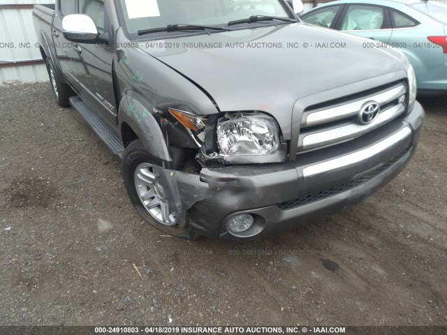 5TBDT44106S517008 - 2006 TOYOTA TUNDRA DOUBLE CAB SR5 GRAY photo 6