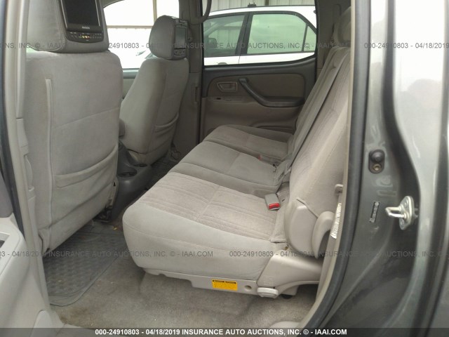 5TBDT44106S517008 - 2006 TOYOTA TUNDRA DOUBLE CAB SR5 GRAY photo 8