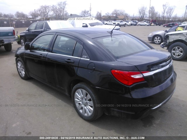 1C3CCBAB2EN213434 - 2014 CHRYSLER 200 LX BLACK photo 3