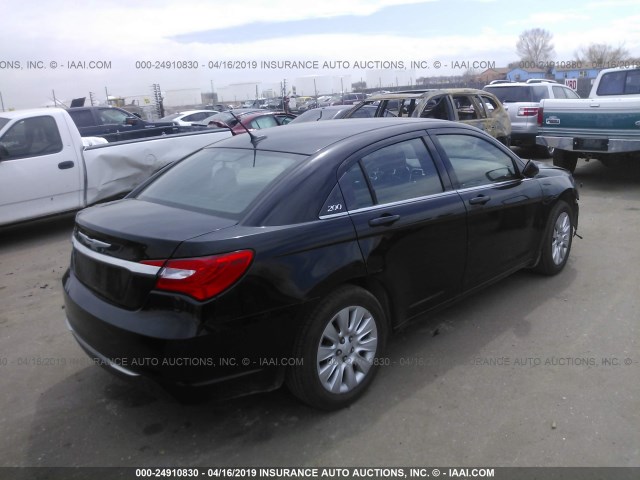 1C3CCBAB2EN213434 - 2014 CHRYSLER 200 LX BLACK photo 4