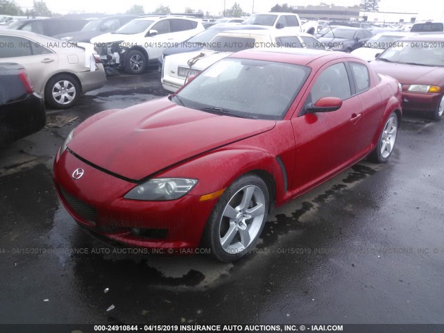 JM1FE17N440138651 - 2004 MAZDA RX8 RED photo 2