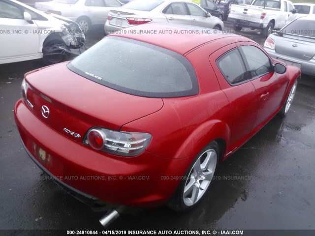 JM1FE17N440138651 - 2004 MAZDA RX8 RED photo 4