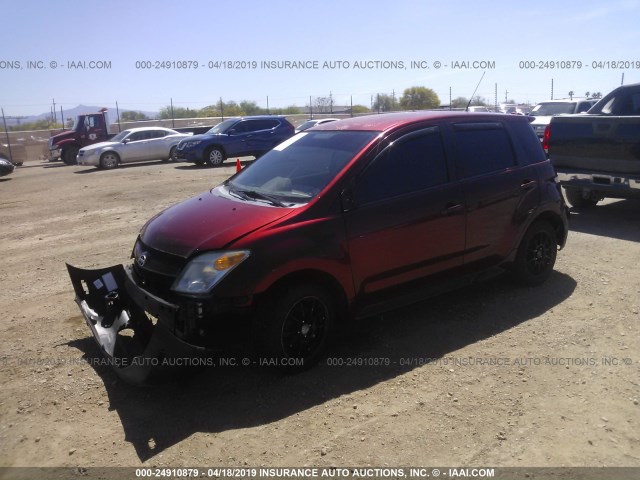 JTKKT624965007665 - 2006 TOYOTA SCION XA RED photo 2