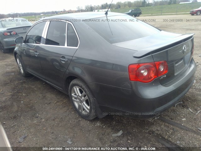 3VWEF71K87M162167 - 2007 VOLKSWAGEN JETTA WOLFSBURG GRAY photo 3