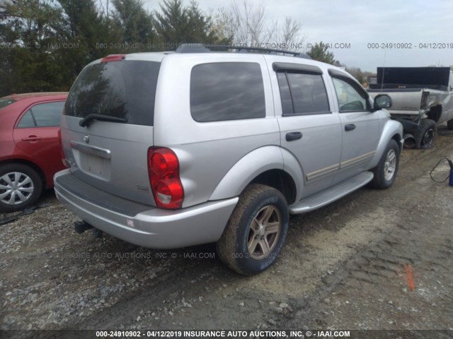 1D4HB58D34F241249 - 2004 DODGE DURANGO LIMITED SILVER photo 4