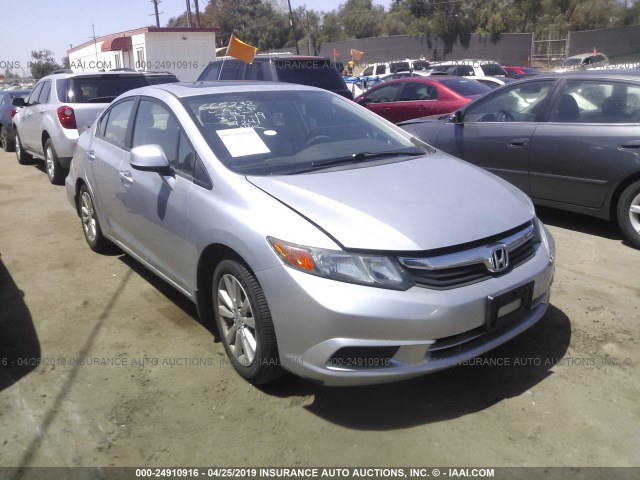 19XFB2F95CE338365 - 2012 HONDA CIVIC EXL SILVER photo 1