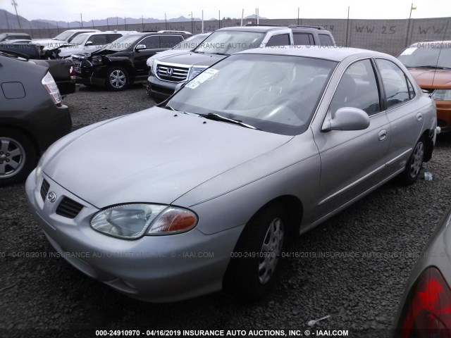 KMHJF35F4YU887944 - 2000 HYUNDAI ELANTRA GLS SILVER photo 2