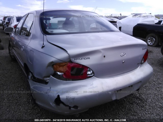 KMHJF35F4YU887944 - 2000 HYUNDAI ELANTRA GLS SILVER photo 6