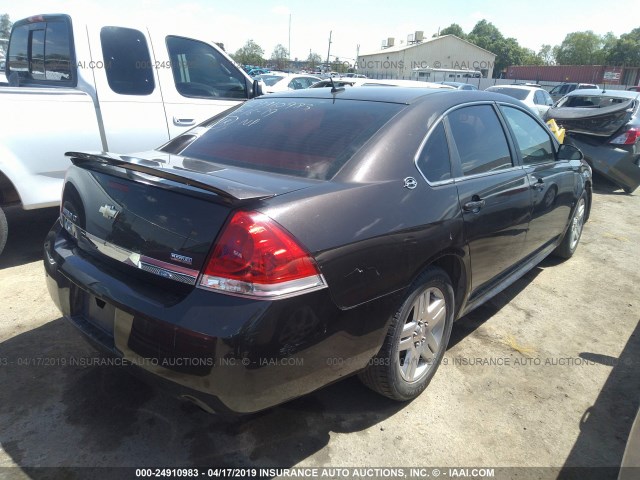 2G1WC57M991157270 - 2009 CHEVROLET IMPALA 2LT BLACK photo 4