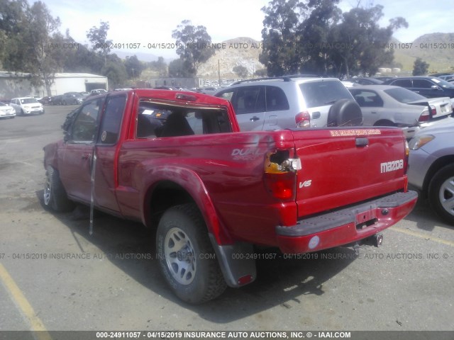 4F4YR46E52TM04455 - 2002 MAZDA B4000 CAB PLUS RED photo 3