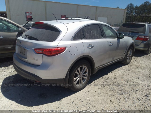 JN8AS1MU5BM710898 - 2011 INFINITI FX35 SILVER photo 4