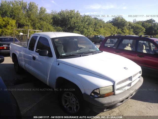 1D7HL12X43S102989 - 2003 DODGE DAKOTA SXT WHITE photo 1