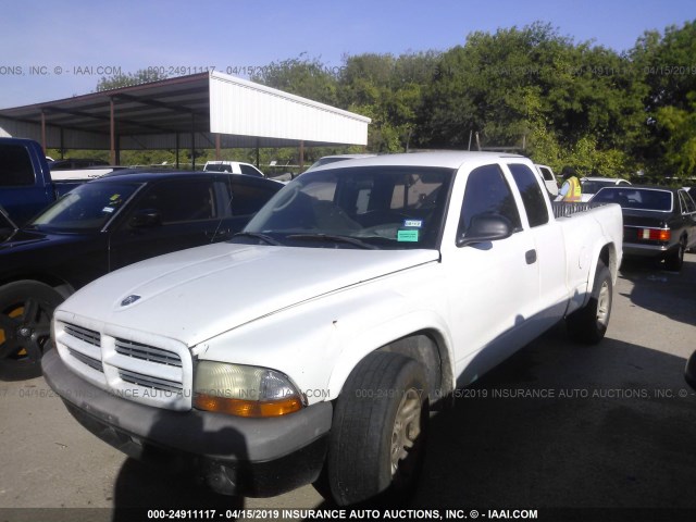 1D7HL12X43S102989 - 2003 DODGE DAKOTA SXT WHITE photo 2