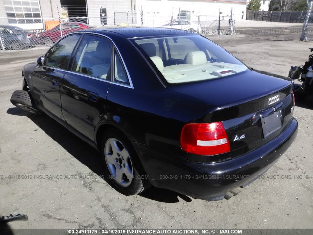 WAUDH28D6YA141235 - 2000 AUDI A4 2.8 QUATTRO BLACK photo 3