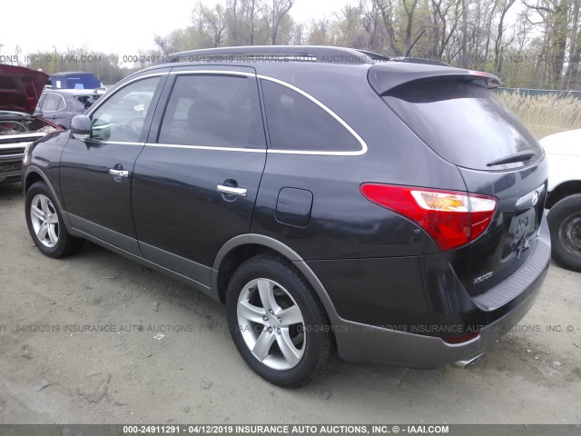 KM8NU73C48U038629 - 2008 HYUNDAI VERACRUZ GLS/SE/LIMITED BLACK photo 3