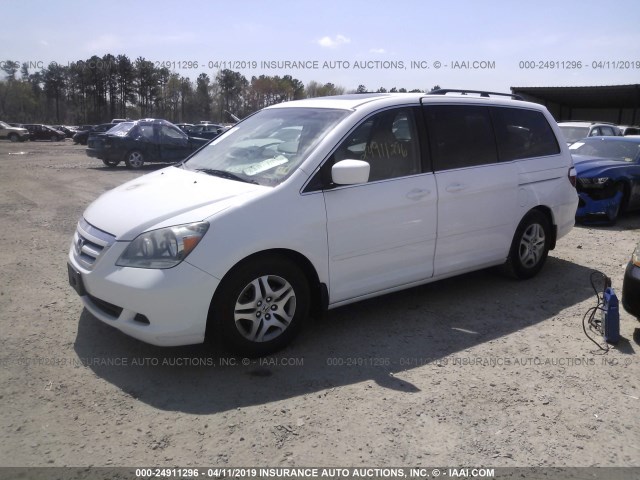 5FNRL38657B426562 - 2007 HONDA ODYSSEY EXL WHITE photo 2