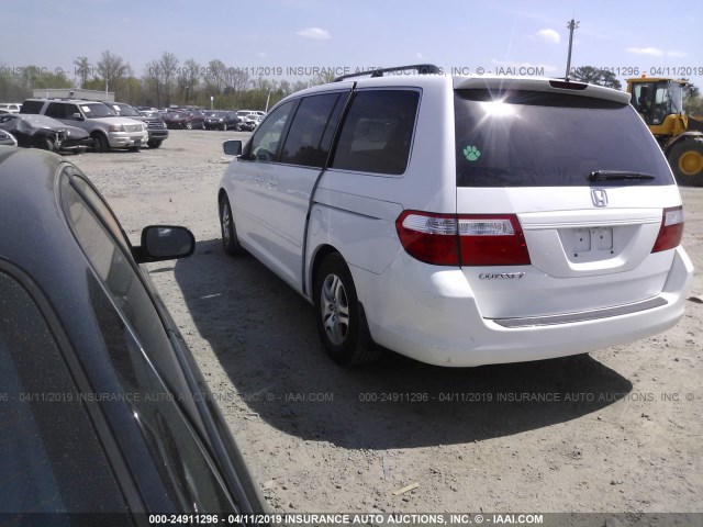 5FNRL38657B426562 - 2007 HONDA ODYSSEY EXL WHITE photo 3