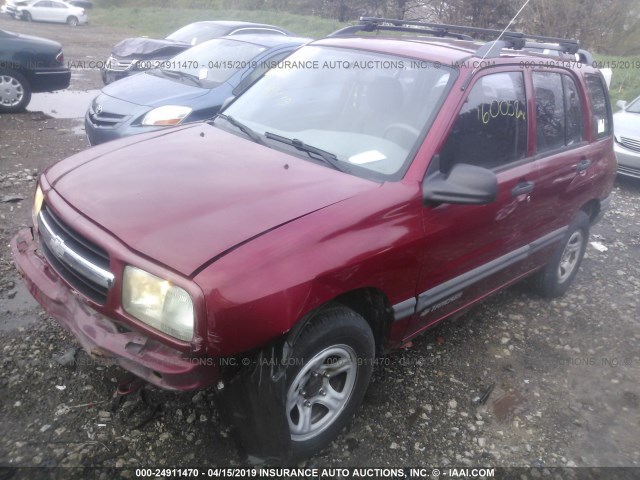 2CNBE13C0X6930130 - 1999 CHEVROLET TRACKER RED photo 2