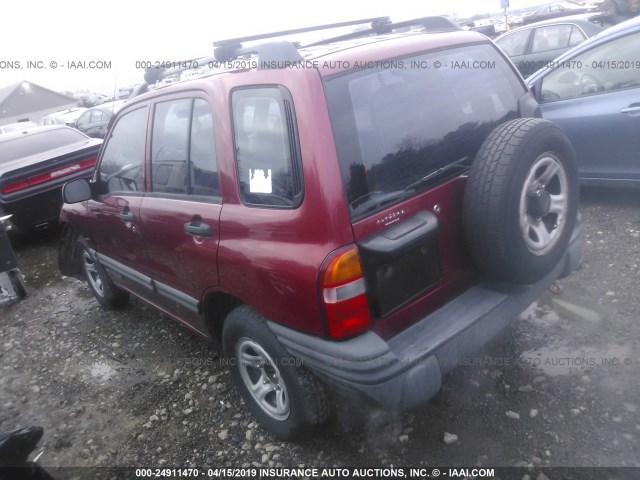 2CNBE13C0X6930130 - 1999 CHEVROLET TRACKER RED photo 3