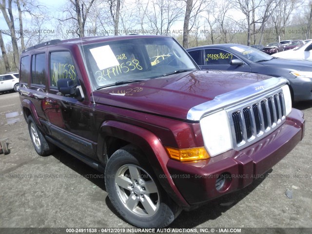1J8HG48P07C530610 - 2007 JEEP COMMANDER RED photo 1
