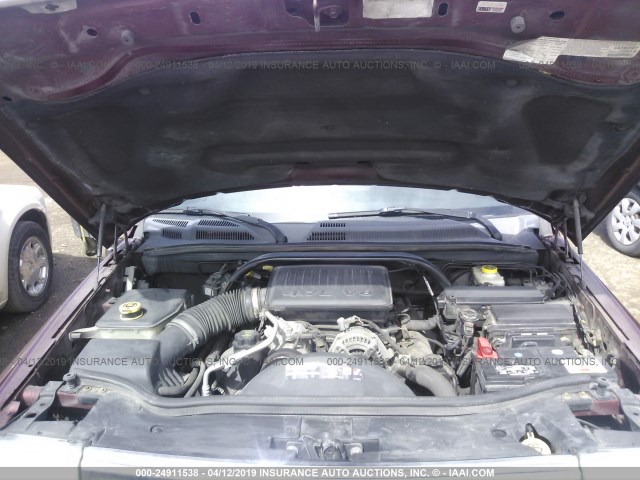 1J8HG48P07C530610 - 2007 JEEP COMMANDER RED photo 10