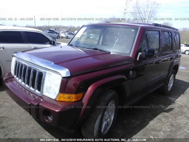 1J8HG48P07C530610 - 2007 JEEP COMMANDER RED photo 2