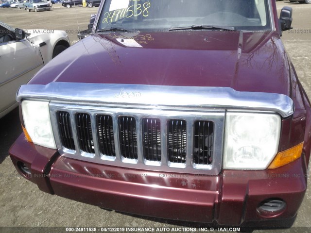 1J8HG48P07C530610 - 2007 JEEP COMMANDER RED photo 6