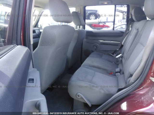1J8HG48P07C530610 - 2007 JEEP COMMANDER RED photo 8