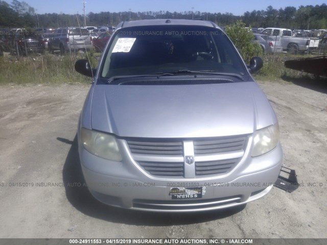 1D4GP24R55B292158 - 2005 DODGE GRAND CARAVAN SE SILVER photo 6