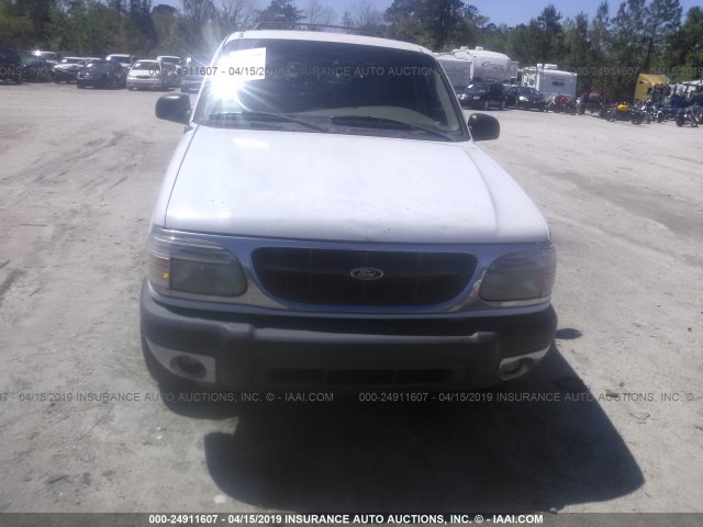 1FMZU73E61ZA63284 - 2001 FORD EXPLORER XLT WHITE photo 6