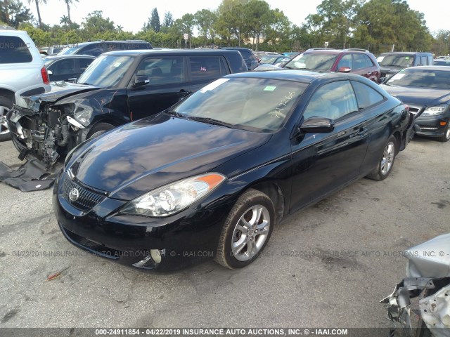 4T1CE38P26U749266 - 2006 TOYOTA CAMRY SOLARA SE/SLE BLACK photo 2