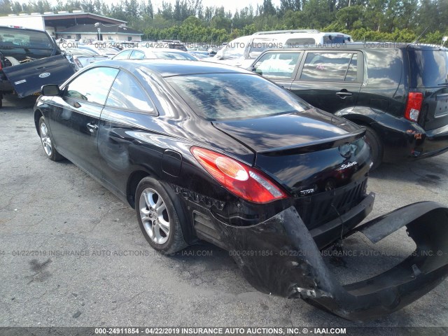 4T1CE38P26U749266 - 2006 TOYOTA CAMRY SOLARA SE/SLE BLACK photo 3