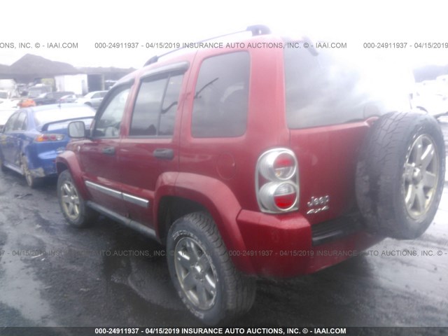 1J4GL58K86W183222 - 2006 JEEP LIBERTY LIMITED RED photo 3