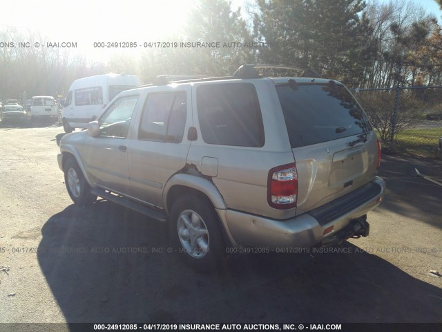 JN8DR09Y71W600288 - 2001 NISSAN PATHFINDER LE/SE/XE BEIGE photo 3